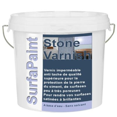 SurfaPaint Stone Varnish - Vernis transparent base eau: béton, pierre, mur, sol