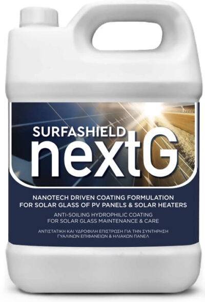 SurfaShield G protection invisible auto nettoyante antistatique verre, amélioration performance efficience panneau solaire photovoltaïque